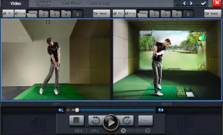 自分のスイングをチェック